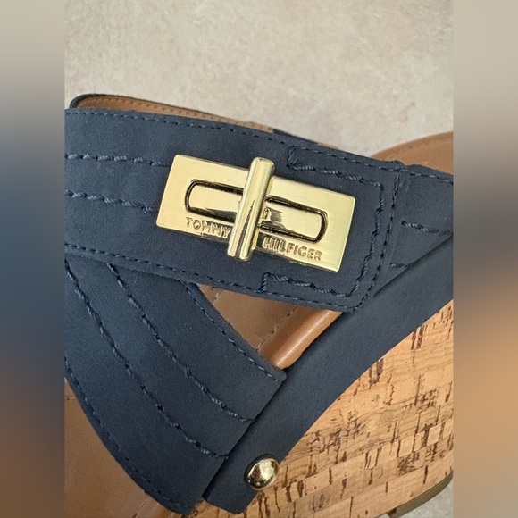 Tommy Hilfiger Mili 2 Cork Wedge Sandals - Size 10 - Picture 11 of 17